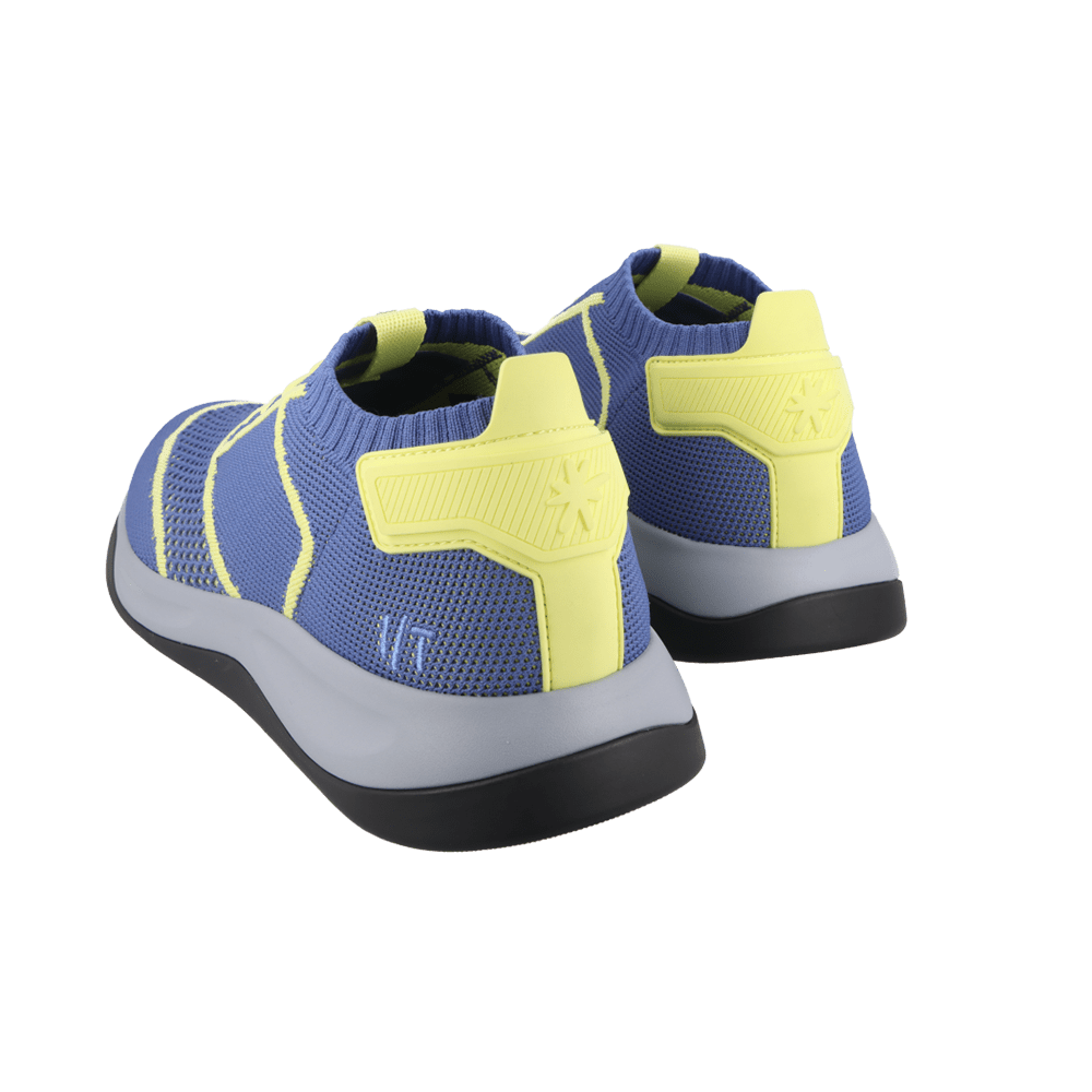 IF/THEN the Callisto men sneaker in Azure Horizon blue and yellow with asterisk