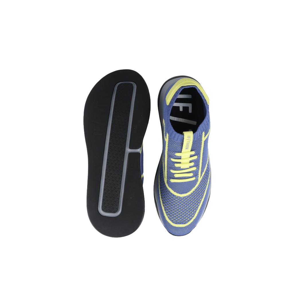IF/THEN the Callisto men sneaker in Azure Horizon blue and yellow top and bottom